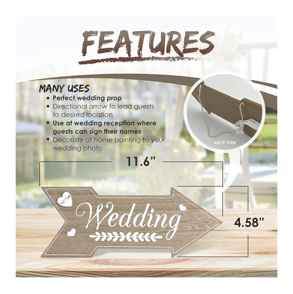 Rustic wedding sign - Picture 5 of 7
